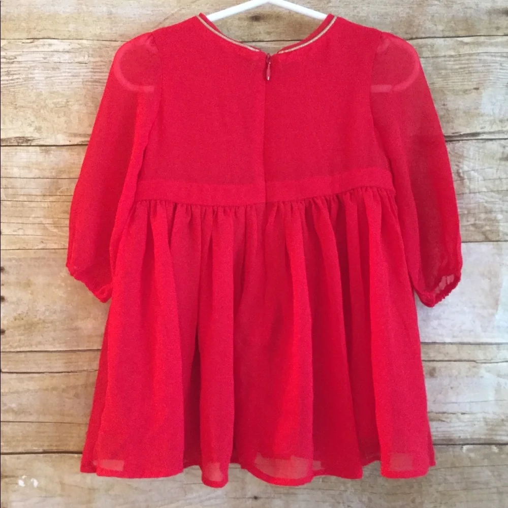 Osh Kosh B’gosh Red Formal Baby Dress 9-12 M